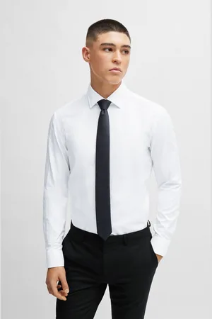 HUGO BOSS Mens Twill Tie in Pure Silk