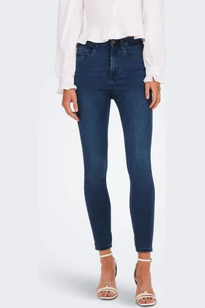 ONLY Womens Petite High Waisted Stretch Skinny 100% Cotton Jeans