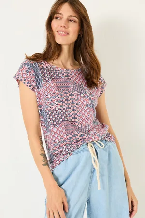 Fat Face FatFace Ivy Ivory Geo Patch T-Shirt AU 24