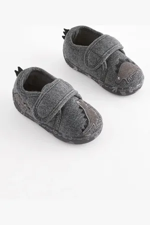 Next Boys Dino Touch Fastening Cupsole Slippers