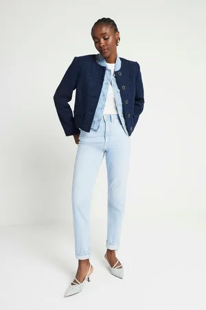 River Island Womens Light Mom High Rise Bum Sculpt Denim Jeans