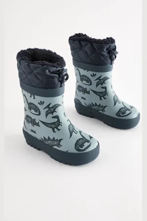 Next Boys Dinosaur Thermal Thinsulate Lined Cuff Wellies