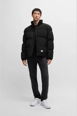 HUGO BOSS Mens Logo Label Puffer Jacket With Water Repellent Finish