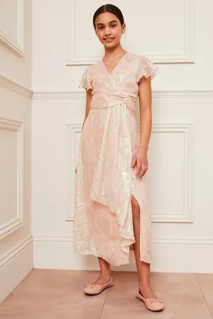Lipsy London Girls Teen Metallic Occasion Maxi Dress (10-16yrs)
