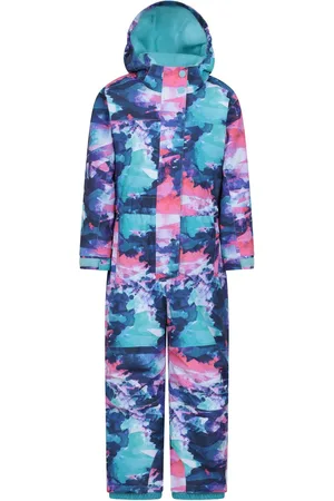 Mountain Warehouse Boys Dark Kids Cloud Printed Waterproof Fleece Lined Snowsuit