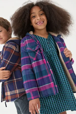 Fat Face Girls FatFace Check Shacket