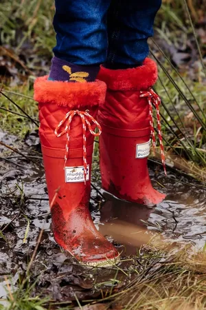 Muddy Puddles Boys Fleece Lined Puddleflex Wellies