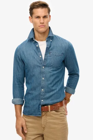 Superdry Essentials Long Sleeve Denim Shirt S