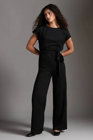 VERO MODA Womens Short Sleeve Jersey Belted Jumpsuit