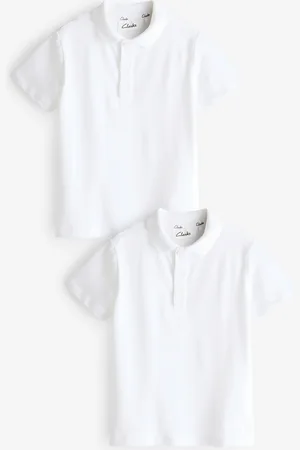 Clarks Boys Short Sleeve Boys Polo Shirts 2 Pack