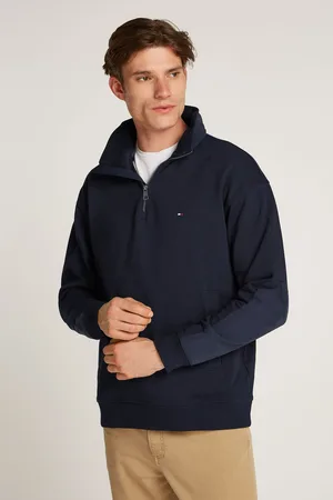 Tommy Hilfiger Mens Quarter Zip Organic Cotton Sweatshirt