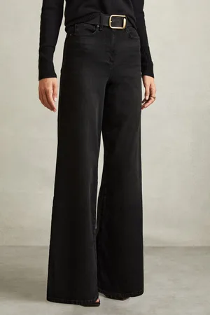 Reiss Womens Ameria Petite Palazzo Jeans