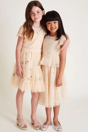 Monsoon Girls Embellished Spot Skirt and Top Set
