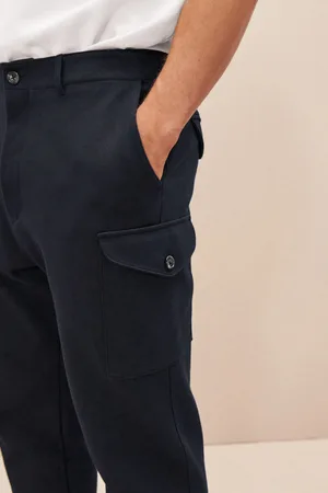 Next Mens Navy EDIT Cargo Trousers