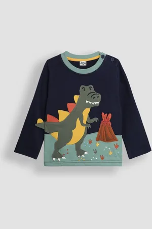 JoJo Maman Bébé Boys Navy Novelty Appliqué Top