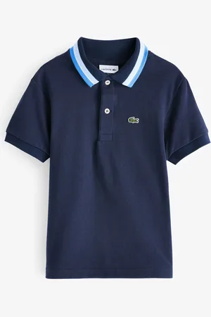 Lacoste Boys Tricolour Collar Cotton Polo Shirt