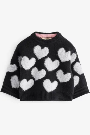 River Island Girls Girls Boucle Heart 100% Cotton Jumper