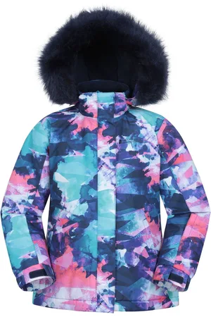 Mountain Warehouse Girls Glacial Printed Kids Water-resistant Snow Jacket