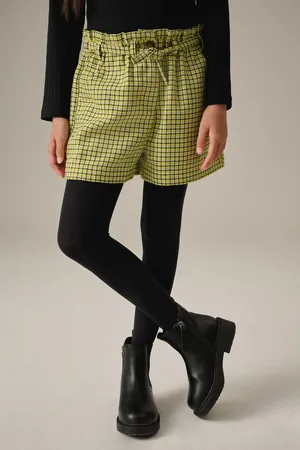 Next Girls Lime Check Shorts (3-16yrs)