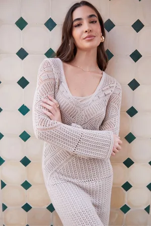 Threadbare Womens Long Sleeve Knitted Maxi Dress