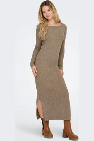 ONLY Womens Rib Knit Maxi Dress