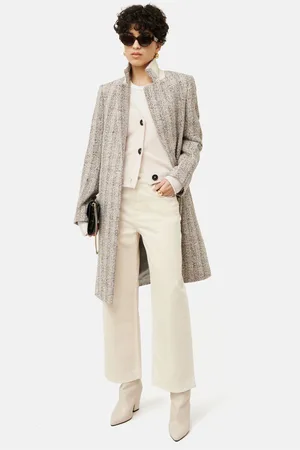 Jigsaw Womens Cream Tyne Wide Leg Jeans