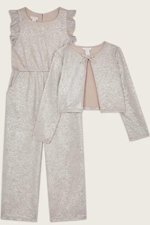 Monsoon Silver Imogen Shimmer Jacket and Jumpsuit Set 5