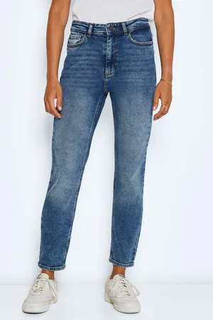Noisy May Womens High Waisted Straight Leg Jeans