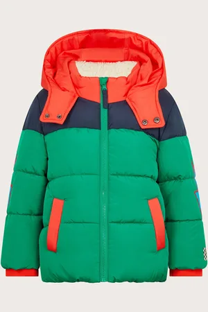 Monsoon Boys Colourblock Hooded Puffer Jacket