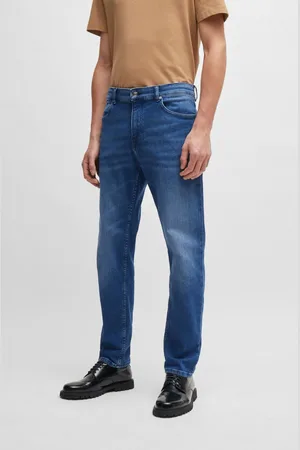 HUGO BOSS Mens Regular Fit Maine Pure Comfort Stretch Denim Jeans