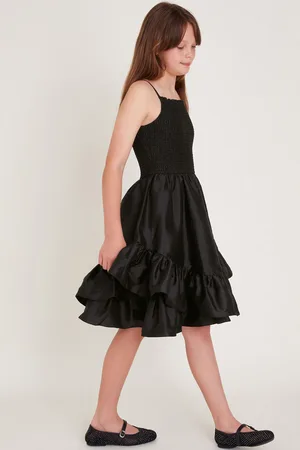 Monsoon Girls Clariska Smocked Taffeta Prom Dress
