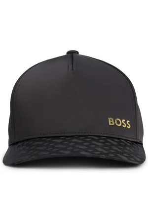 HUGO BOSS Mens Monogrammed-Visor Cap In Satin