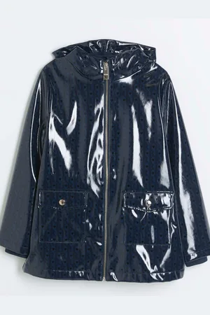 River Island Girls Girls Holographic Monogram Rainmac Jacket