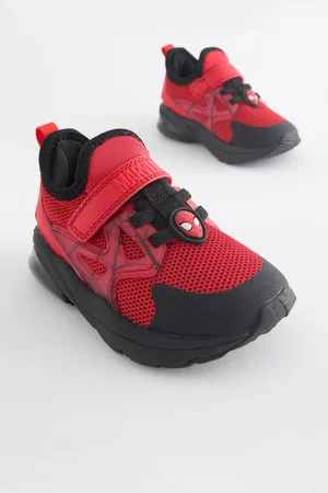 SPIDERMAN Boys Spider Man Spiderman Black Touch Fastening Trainers