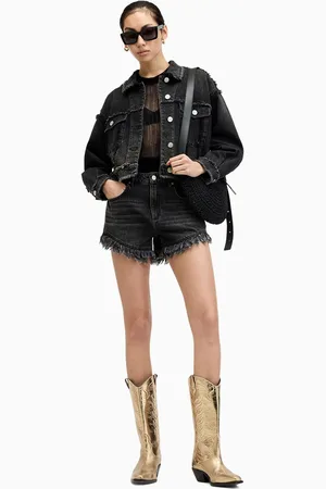 AllSaints Womens AllSaints 100% Cotton Hailey Denim Shorts
