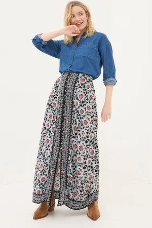 Fat Face Womens FatFace Arabella Wild Floral Midi Skirt