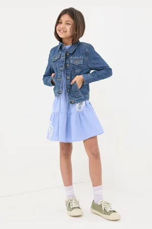 Fat Face Girls FatFace Embroidered Denim Jacket