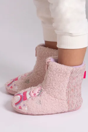 Totes Girls Childrens Peppa Pig Bootie Slippers