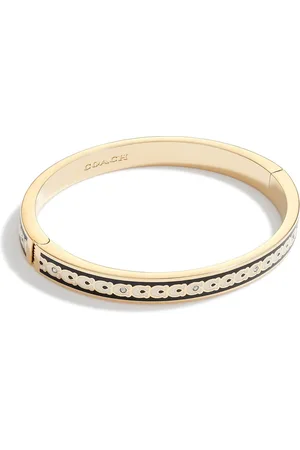 Coach Gold Tone Signature Bangle Bracelet One