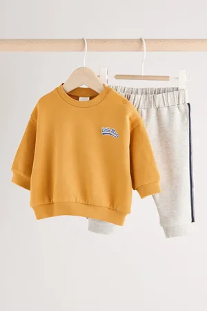 Next Boys Ochre Baby Sweatshirt and Joggers Set