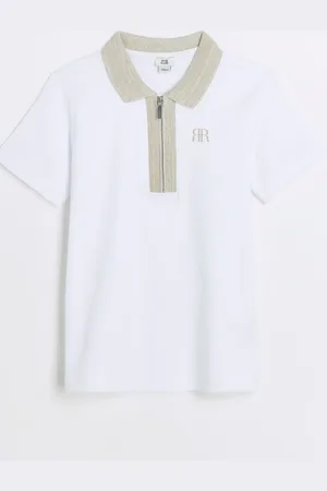 River Island Boys Boys Space Dye Collar 100% Cotton Polo Shirt