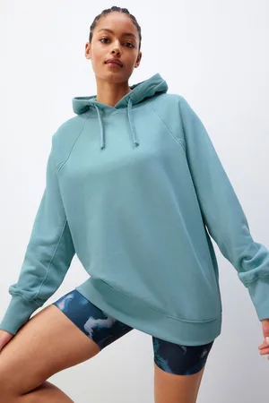 Next Womens Teal Blue Active Longline Overhead Hoodie