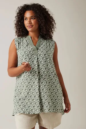 Evans Half Placket Sleeveless Tunic AU 20