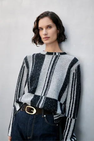 Whistles Womens Block Stripe Wool Knit Jumper