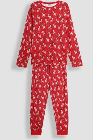 JoJo Maman Bébé Mens Mens Reindeer Print Pyjamas Set