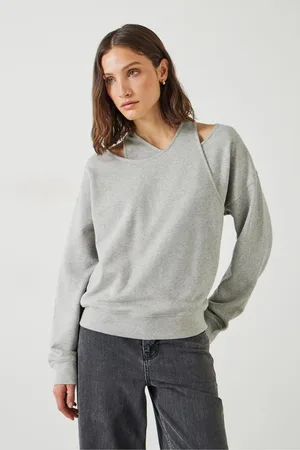 Hush Puppies Womens Beck Heavyweight Layered 100% Cotton Sweatshirt