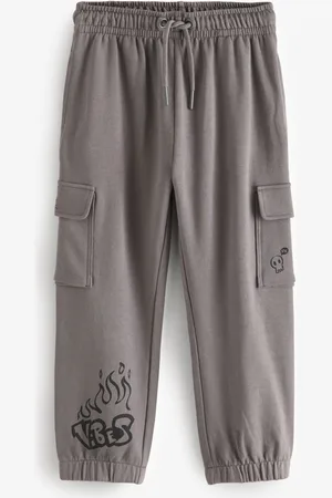 Next Boys Slate Graphic Print 100% Cotton Cargo Joggers (3-16yrs)