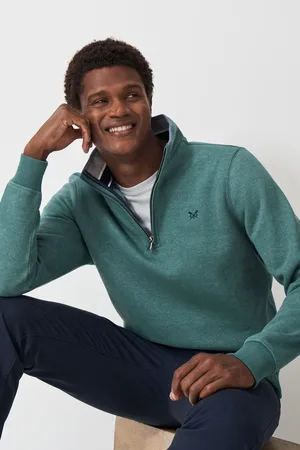 Crew Clothing Company Mens Classic Quarter Zip Sweatshirt