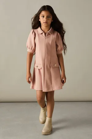 Reiss Girls Anna 4-9 yrs Jersey Puff Sleeve Dress