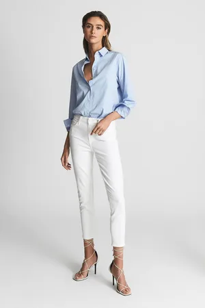 Paige Womens Cropped Skinny Jeans